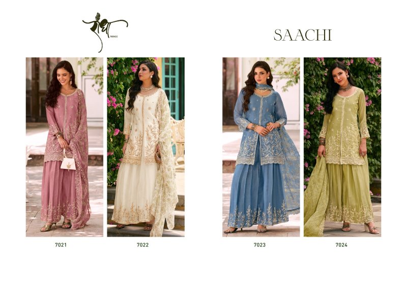 Saachi By Radha Trendz Mos Silk Embroidery Readymade Suits